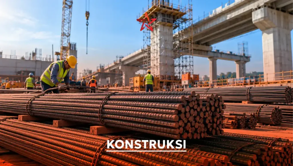 Kenali ukuran besi beton proyek infrastruktur, mulai dari diameter, jenis polos dan ulir, hingga penggunaannya pada pondasi, kolom, dan balok.