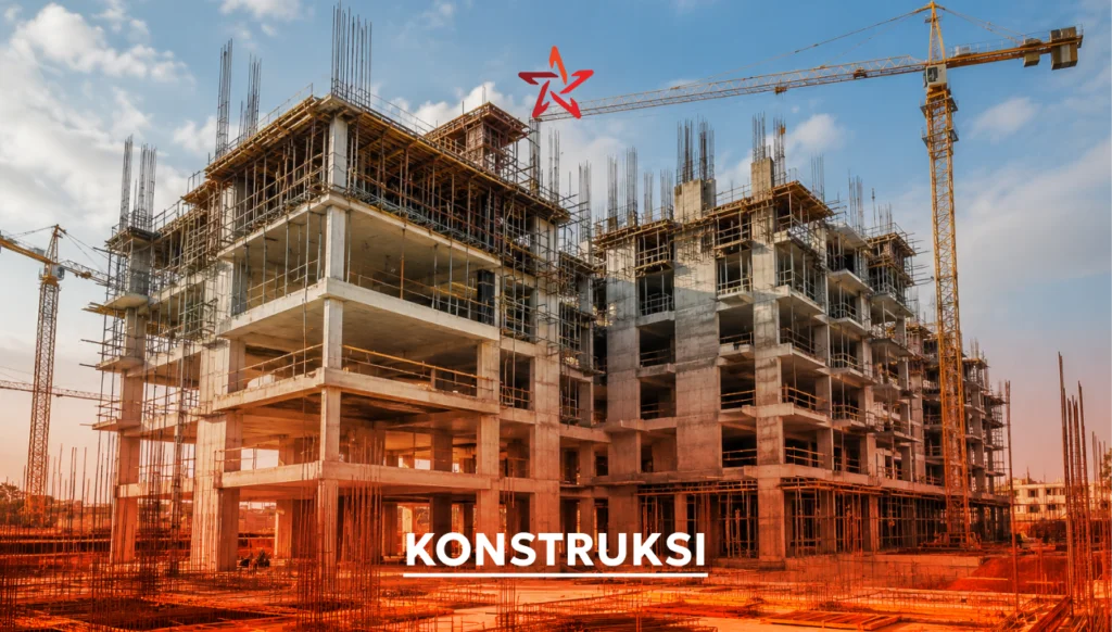 Pelajari sistem konstruksi gedung bertingkat, material yang digunakan, hingga tahapan pembangunannya pada bangunan modern.