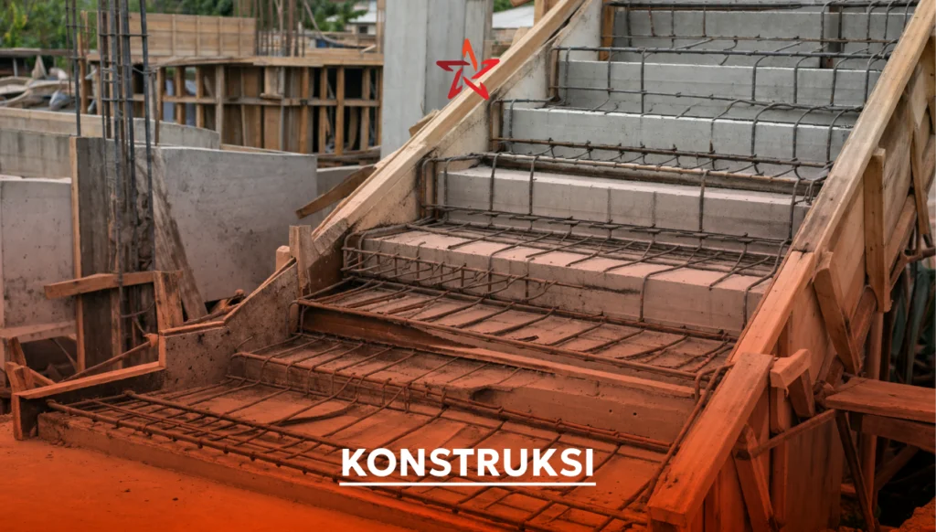 Pelajari ukuran besi beton yang umum digunakan untuk tangga beton, faktor penentu pemilihannya, serta tips memilih material.